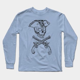 Pirate Skull Flintguns Halloween Long Sleeve T-Shirt